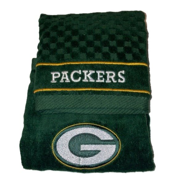 GREEN BAY PACKERS Embroidered Velour Golf Towel 16 x 25 inches - Picture 1 of 10